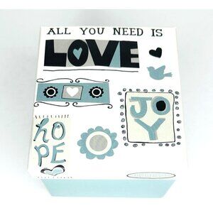 Renewing Faith All You Need Is Love Box Trinkets Keepsakes Decor 5.5x4.25x4”
